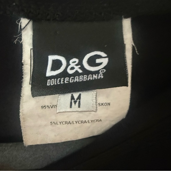 Dolce & Gabbana Luxury Streetwear Black Patterned Long Sleeved Tee - Picture 5 of 6